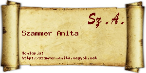 Szammer Anita névjegykártya